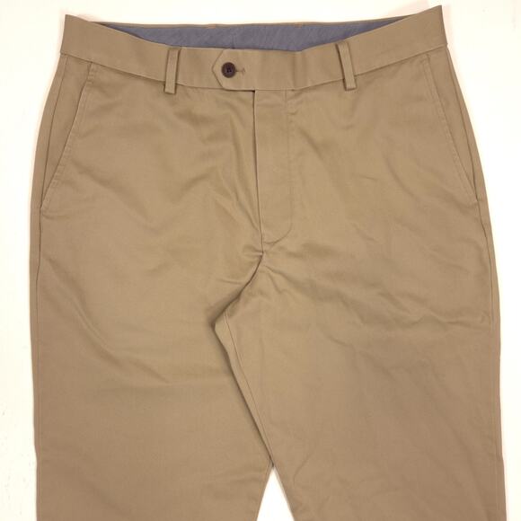 Charles Tyrwhitt Pants Mens 32x29 Brown Classic Fit Non Iron Chino Dress Stretch - Picture 2 of 9